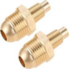 2PCS Propane Orifice Connector Brass Tube Fitting 3/8" Flare x 1/8" Mnpt