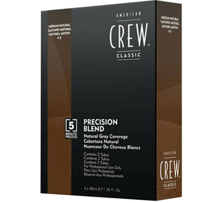 Farbe für Haar Mann AMERICAN CREW Precision Blend 3x40ml 4-5 Medium Natürliche
