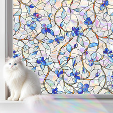 Rainbow Window Privacy Film,Heat Control,Uv Blocking,Anti-Glare,Day  Night Priv