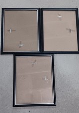 Set of 3 8" x 10" Picture Frames, Tabletop or Hang Horizontally/ Vertically New