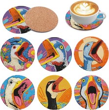 6 PCS Diamond Art Coasters Kit, Diamond Painting Coasters with Holder, Fall Diam