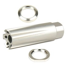 SILVER Muzzle Brake 5/8x24 TPI Linear Compensator for .308/300BLK/7.62/300WIN