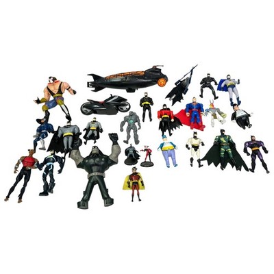Batman Figure Lot Kenner 90s 5'' Penguin Bane Superman Robin Cycle DC Comics