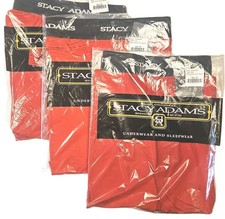 Stacy Adams Comfort Strech Boxer Shorts Bundle Of 3 Red Regular Medium Wicking