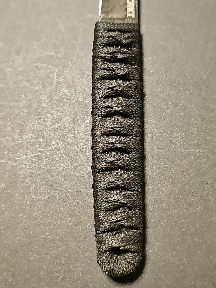 Cuchillo de hoja fija CRKT Obake diseño Burnley grabado ácido cordón envoltura con funda Foto 4 de 4