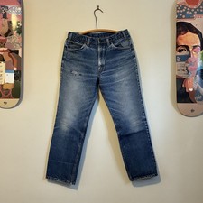 31 x 28 Levi  s Faded And Repaired Orange Tab Made In USA 40509 0215 Straight Leg