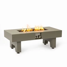 Cast Iron Fire Pit Table Propane Gas Stain-Resistant and Easy to Clean