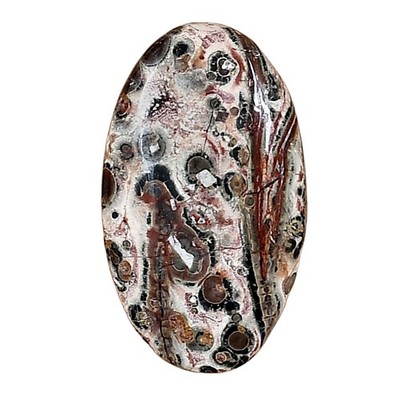 Natural Leopard Skin Jasper 25.55x15x4.5 mm Oval Polished Gemstone LS02034-30