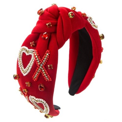 Candy Wide Top Twist Hairband Fashion Headwear Accessory with Rhinestones