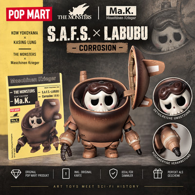 POP MART Labubu x S.A.F.S. ''Corrosion'' Maschinen Krieger Ma.K. Kasing Lung