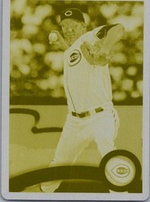 2011 Topps #508 Homer Bailey Printing Plates Yellow #/1