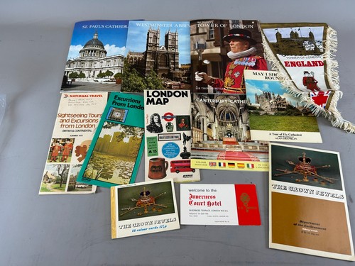 Small Lot Vintage England Travel Maps Brochures Guides Pictures Ephemera 70's