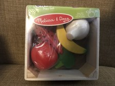 Melissa Doug Wooden Food Groups Play Food Set Produce - New Sealed