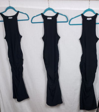 Michael Stars Dress Halter Midi Bodycon Black M  Lot of 3 Gothic Witchcore Sexy