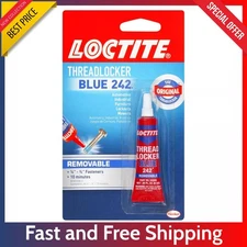 Loctite 242 Blue Threadlocker – Removable Medium Strength 6 ml Glue for Fastener
