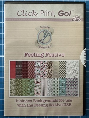 NEU My Craft Studio Feeling Festive CD-ROM Click Print Go! Hintergründe