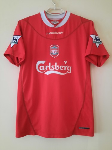 Liverpool Home Football Shirt Jersey Reebok 2002 2003 2004 Size S Patrik Berger - Picture 2 of 13