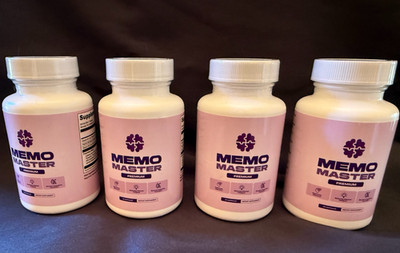 4 Bottles - Memo Master Premium Supplements - 120 Count