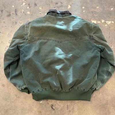 カーハートサンタフェジャケット　J14 SPC VINTAGE Carhartt Quilted Jacket Spruce Green J14 SPC Santa Fe