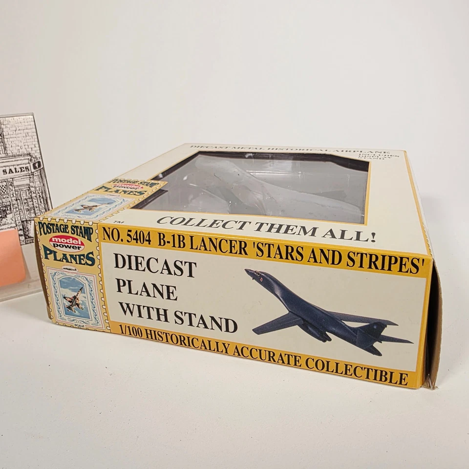 Model Power Postage Stamp Planes • B1B Lancer Stars and Stripes # 5404 • Diecast - Image 2 of 4