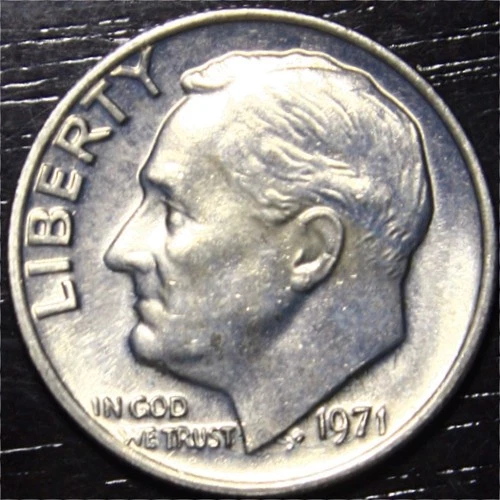 1971 Roosevelt Dime Gem BU 1c US Coin Philadelphia Mint Uncirculated