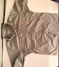Carhartt Gray Short Sleeve Button Up Work Shirt Size L