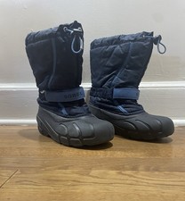 Sorel Flurry Waterproof Winter Boots Navy Blue Unisex Youth Size 5 Insulated