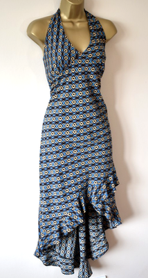 chiffon halter maxi dress express Blue High Neck Tiered Chiffon Halter Gown