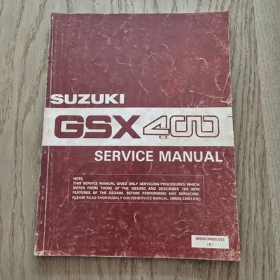 Workshop manual Suzuki GSX 400 from 10/1990