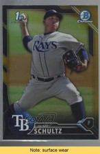 2016 Bowman Chrome Prospects Black & Gold Refractor Jaime Schultz READ 0b3