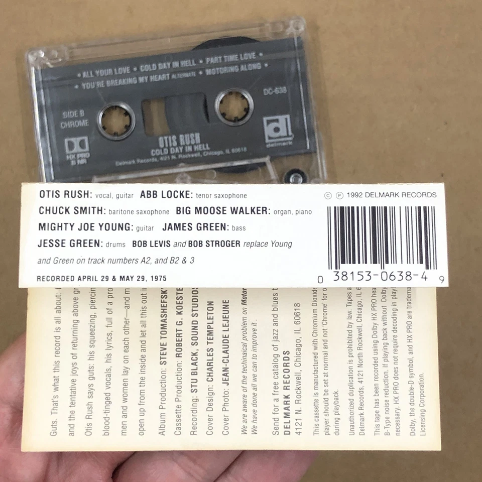OTIS RUSH Cassette Tape Blues Chicago COLD DAY IN HELL 90s Reissue - Image 4 of 4