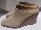 Joie Womens Breana Mules Shoes Wedge Heel Beige Suede Slip On Size 9B Brazil  — photo 4