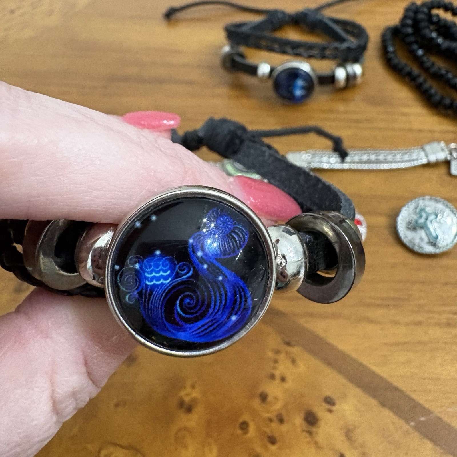 Four Gingersnap Button Bracelets Aries Gemini Zod… - image 10