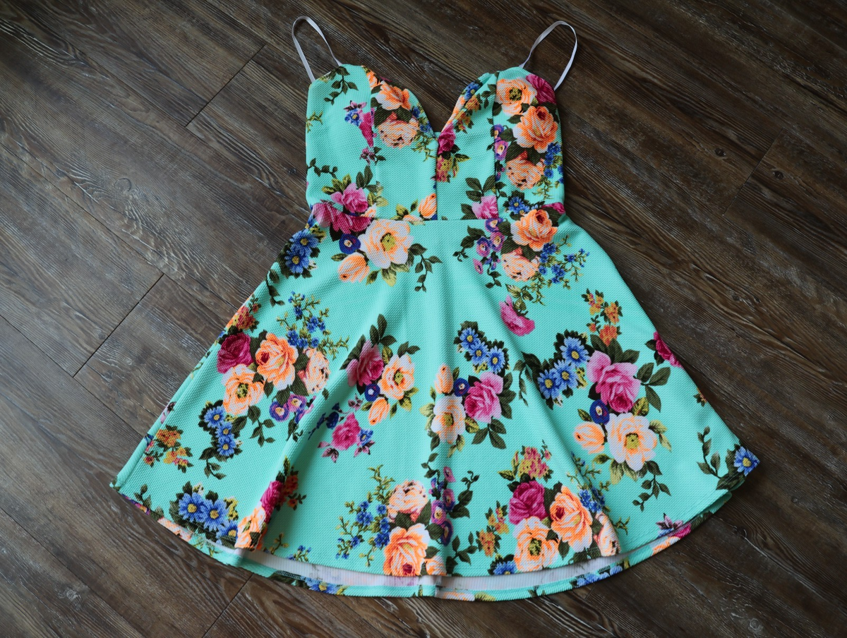 colorful fit and flare dress Detour Darling Fit & Flare Dress Fruit Toss / M main image 1
