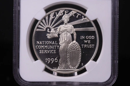 1996-S Community Service Commemorative. Silver $1. NGC PF-69 Ultra Cameo. #03381