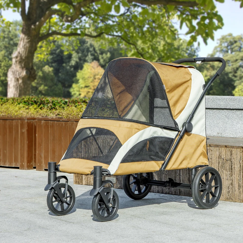 PawHut Hundewagen Hundebuggy klappbar für große Hunde & Katzen bis 30 kg