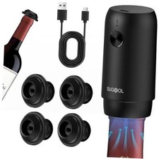 Wine Saver  Wine Vacuum Pump with 4 Reusable Wine Electric Pump  4 Stoppers