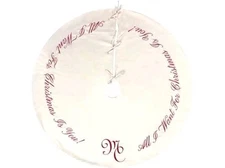 Mariah Carey Official All I Want for Christmas is You Tree Skirt Pearl White 
