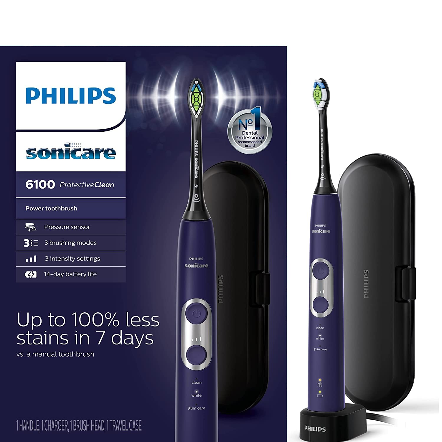 Philips Sonicare ProtectiveClean 6100 Electric Toothbrush Purple HX647103 23190₽