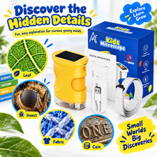 1000X Handheld Microscope for Kids 2.0" Screen Rechargeable Mini Pocket Digital