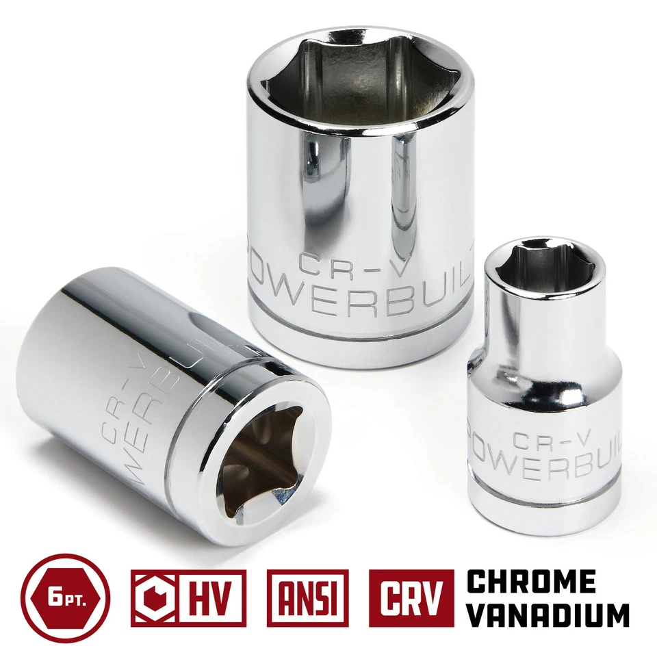 Powerbuilt 1/4 Inch Drive x 5 MM 6 Point Shallow Socket - 648281 - Image 3 of 4