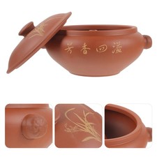 Steam Clay Pot Steamer Cookware Ceramic Round Casserole Pots for Cooking