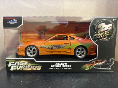 Jada Fast & Furious 1:32 Brian's Toyota Supra Die Cast Car Orange #97345