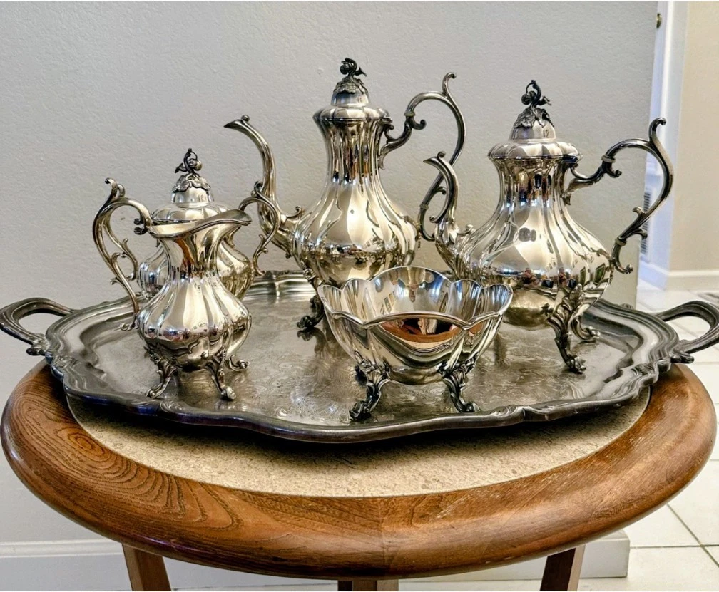 Reed & Barton Winthrop Antique US Silver-Plated Teapots, Coffee