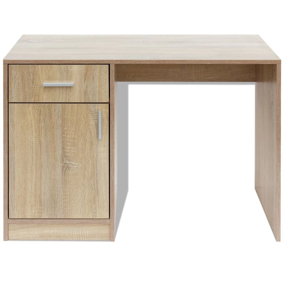 Schreibtisch Mit Schublade Und Schrank Eiche 100x40x73 Cm - Bild 4 von 4