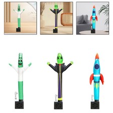 Uomo gonfiabile che saluta con tubo, burattino ad  con soffiatore