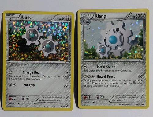 Klink 10/12 Klang 11/12 McDonald's Holo Pokemon 2011 2012 Promos