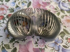 Vintage James Industries Original Steel Slinky Walking Spring Toy Metal 1940s 