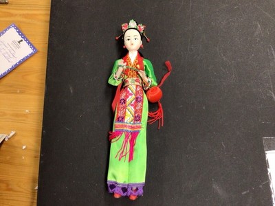 Vintage Nachlass chinesische Heritage Puppe in traditioneller Kleidung gekleidet