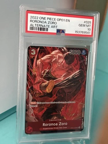 Roronoa Zoro  Alt Art OP01-025 | English | PSA 10